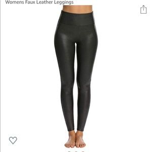Spanx faux leather leggings size medium